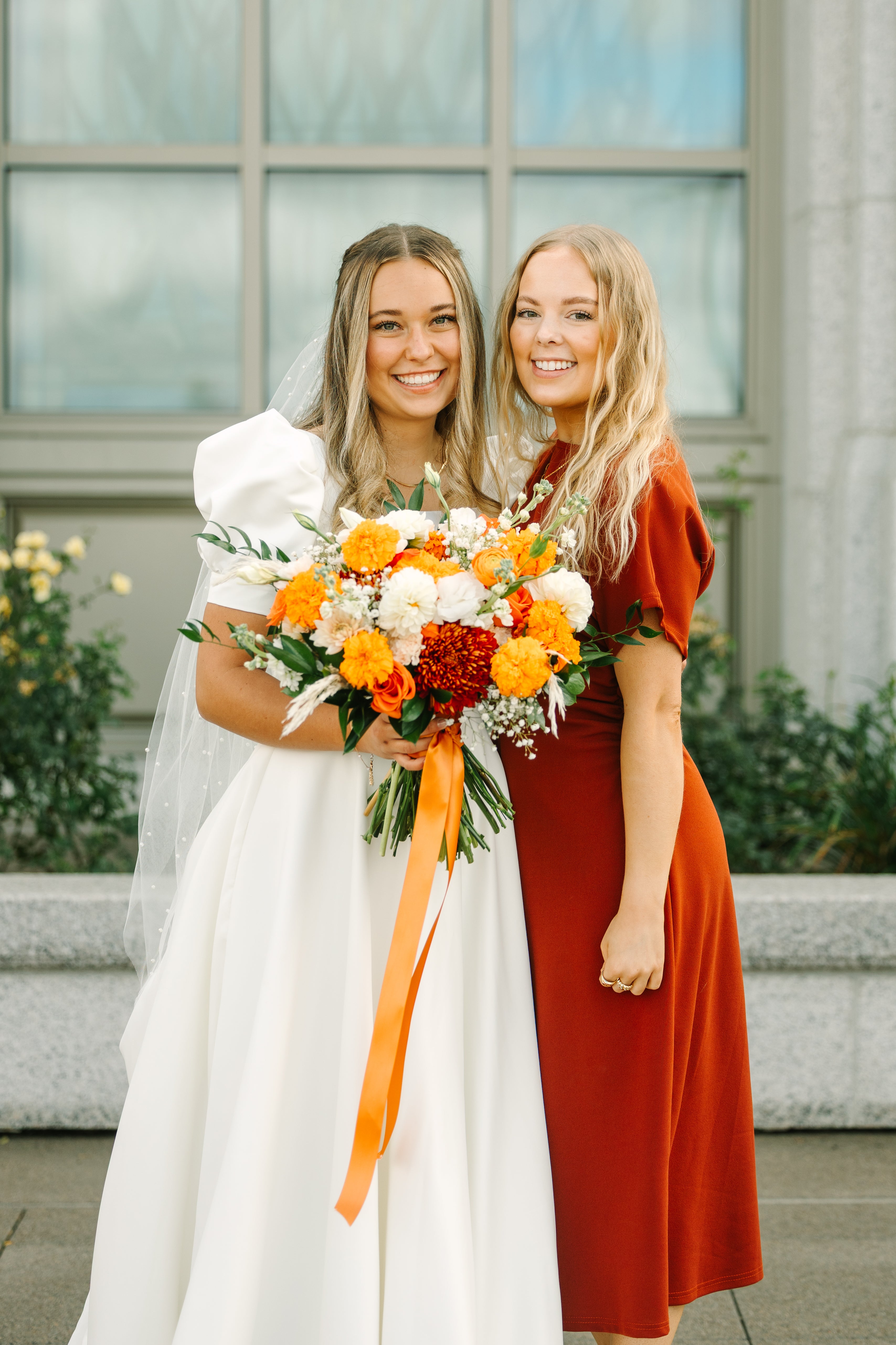 Bridesmaid Dress Rust Orange